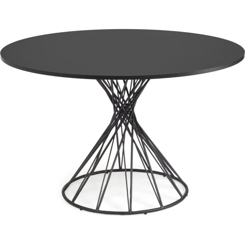 Kave Home Niut rundt spisebord Ø120 cm sort