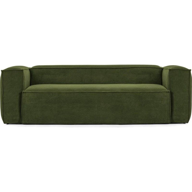 Kave Home Blok 3-pers. sofa grøn corduroy, 240 cm