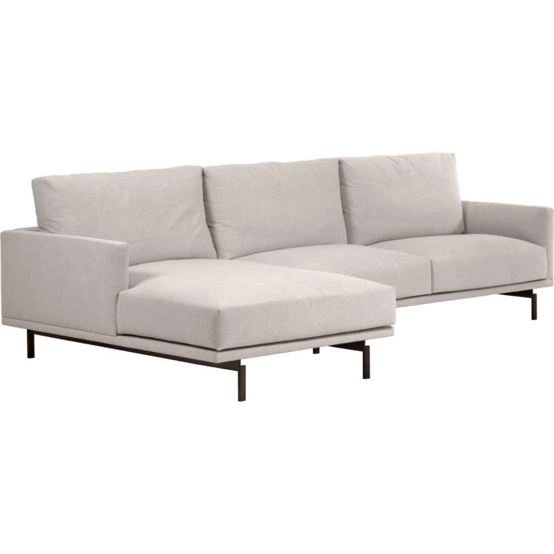 Kave Home Galene 4-pers. chaiselong venstrevendt, beige genbrugsfibre