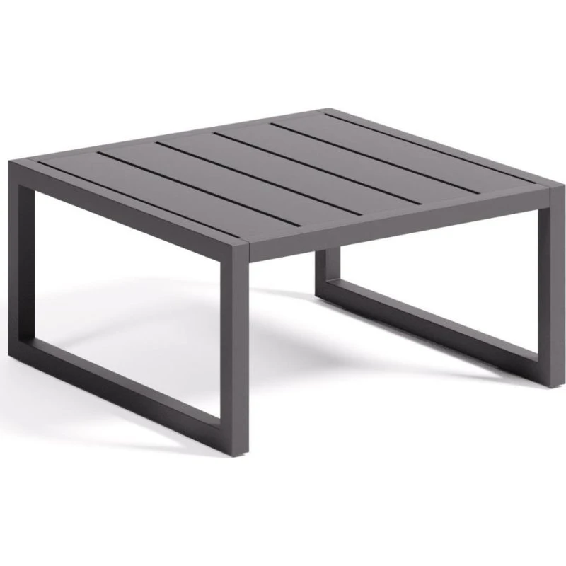 Kave Home Comova Udendørs Sidebord, Sort Aluminium 60 cm