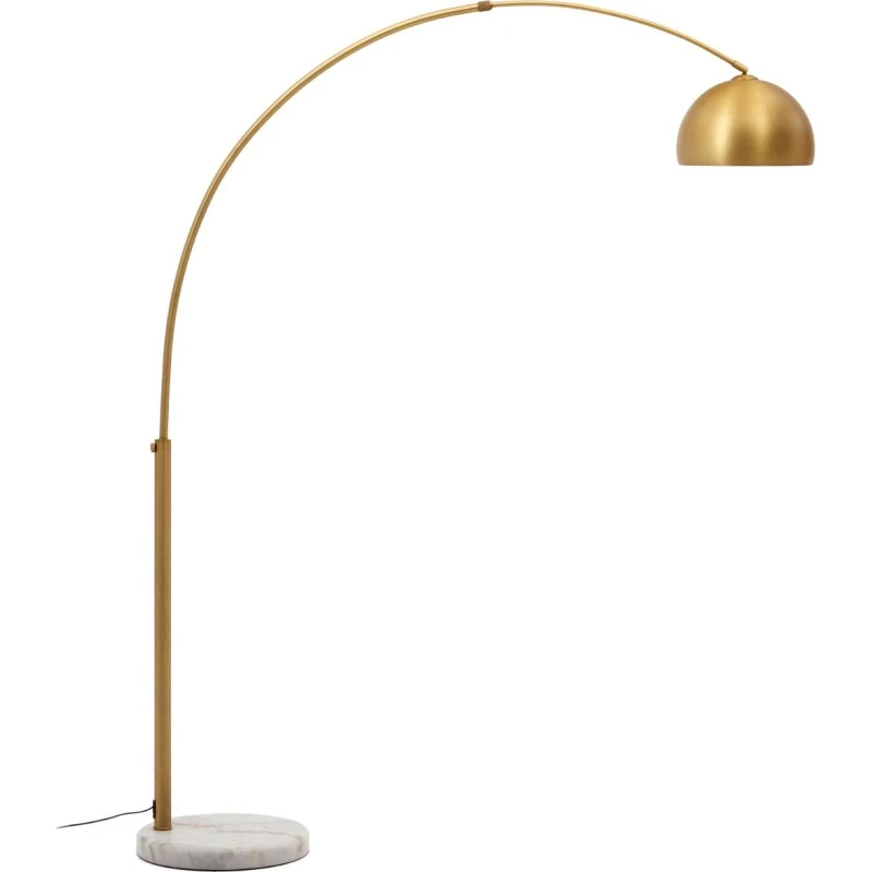 Kave Home Madali Gulvlampe med Guldfinish og Hvid Marmor