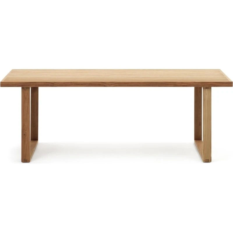 Kave Home Canadell Udendørs Spisebord, 220x100 cm, Genbrugs Teak