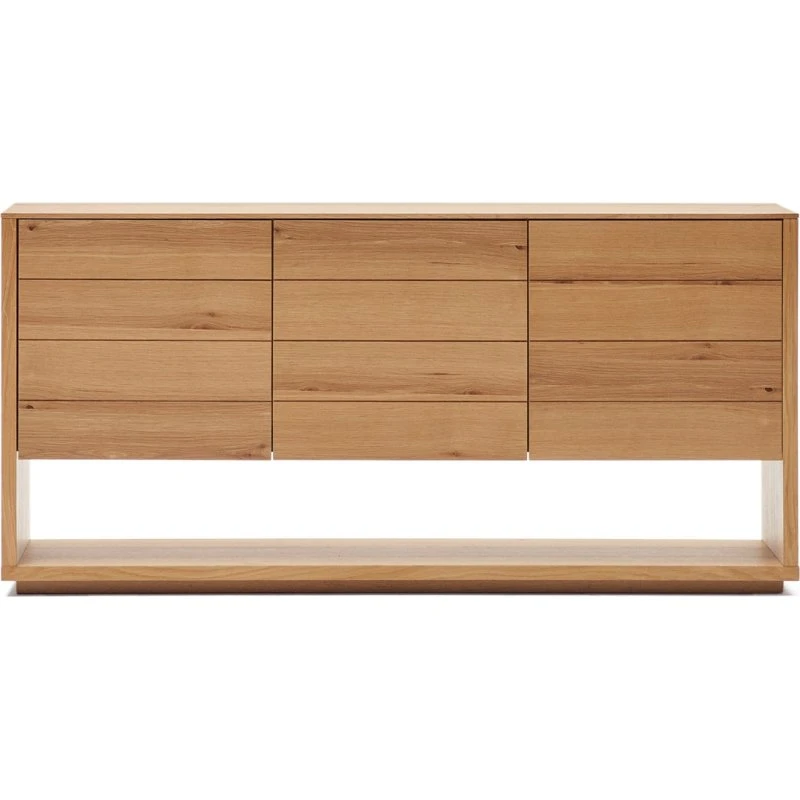 Kave Home Alguema Skænk, 151x40x74 cm, natur egefinér