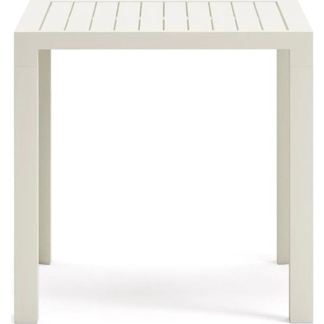 Kave Home Culip havebord hvidt 77x77 cm rustfrit aluminium