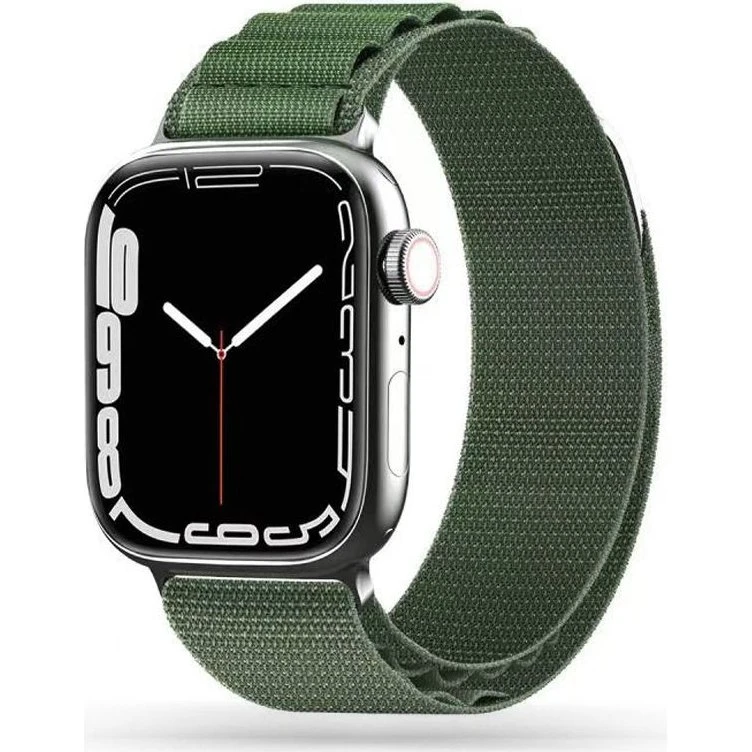 Tech-Protect Nylon Pro Strap til Apple Watch 42/44/45/49 mm – Mørkegrøn