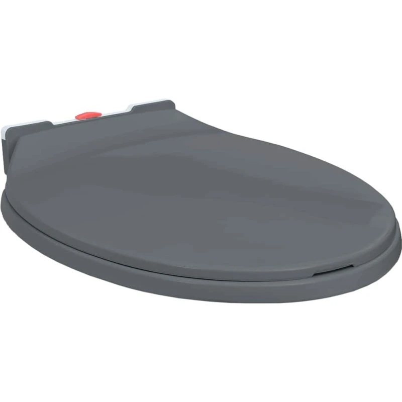 vidaXL toiletsæde oval grå med soft close og quick release