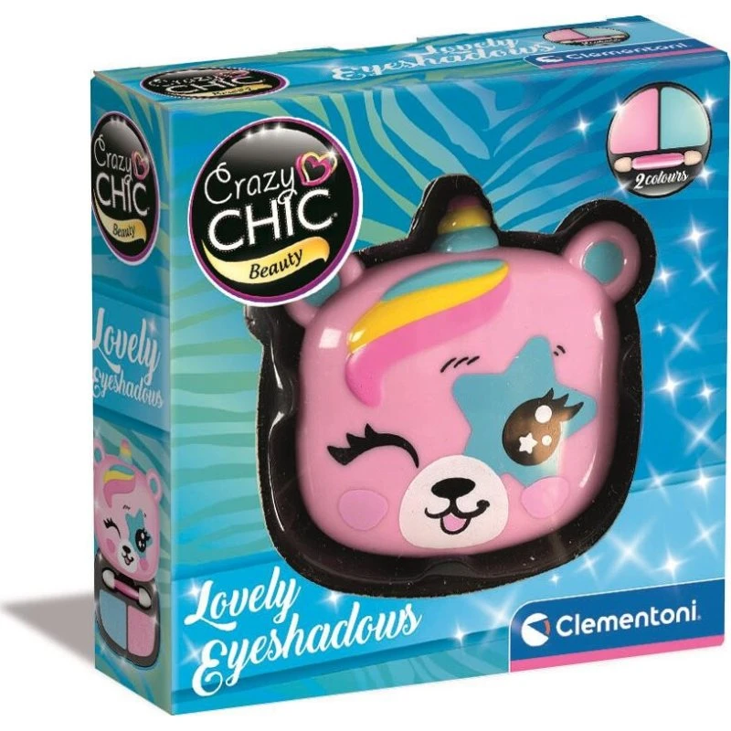 Clementoni Lovely Eyeshadow - Bjørn, Mini-Makeupkasse med 2 Øjenskygge