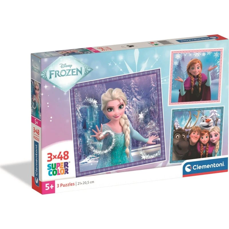 Clementoni Frost Puslespil 3x48 Brikker - Disney