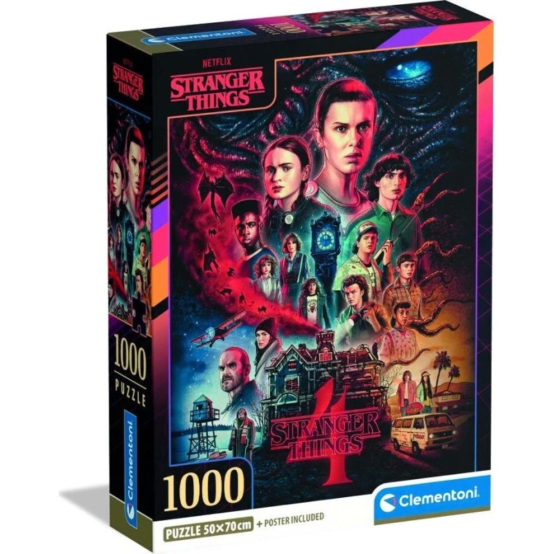 Clementoni Stranger Things S04 1000 Brikker Puslespil