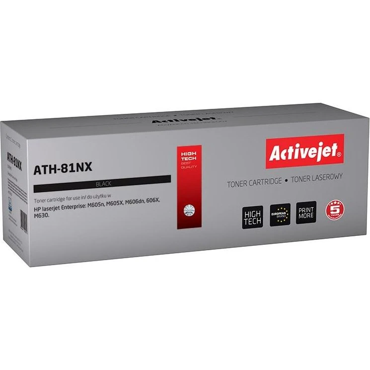 Activejet ATH-81NX Tonerpatron - Sort, kompatibel med HP 81X CF281X
