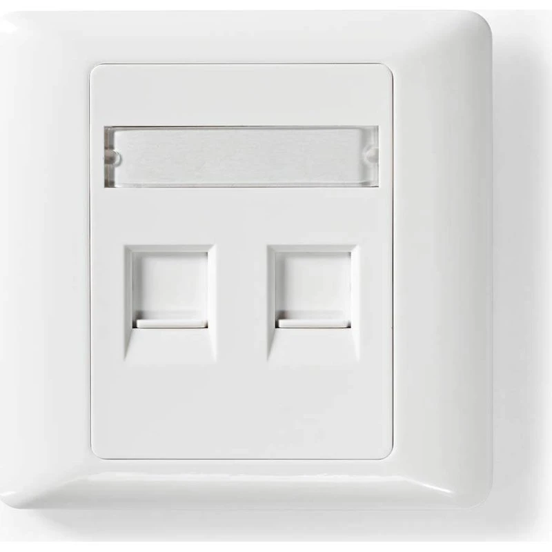 Nedis Network Keystone Face Plate 2-Port Hvid