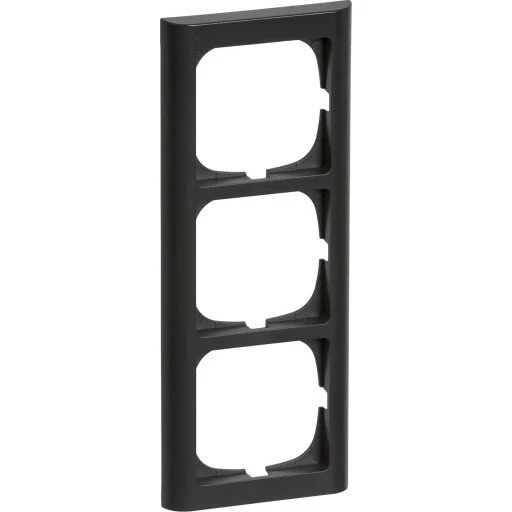 LK Fuga Softline 63 ramme, 3 modul, lodret, koksgrå