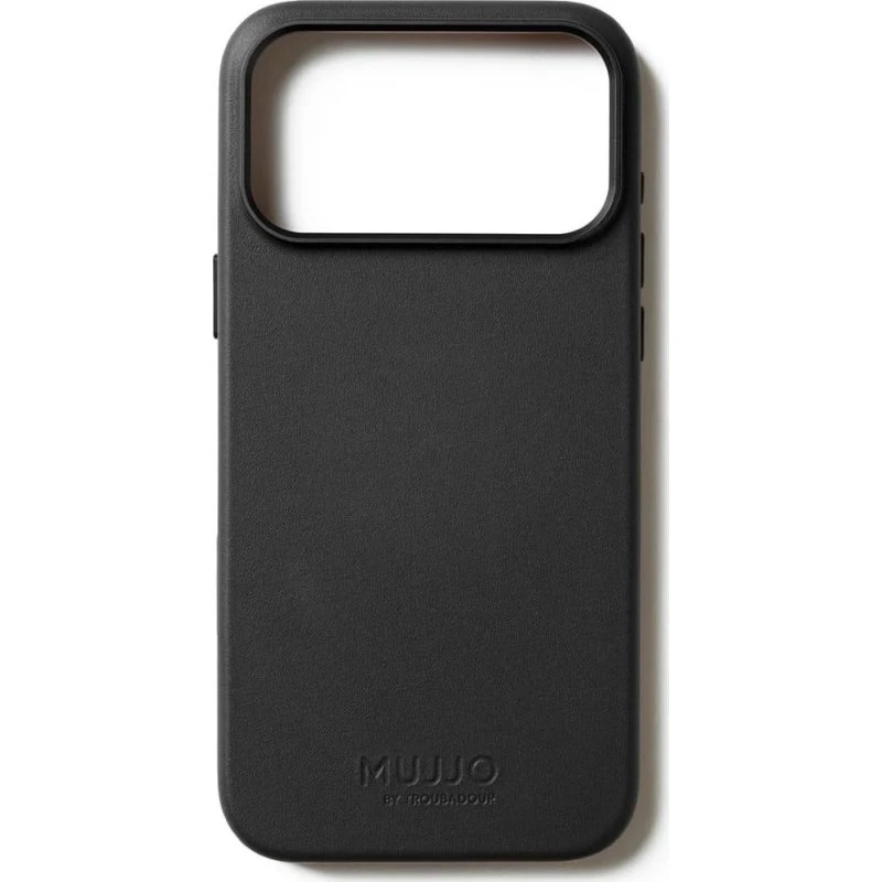 Mujjo Full Leather Cover til iPhone 17 Pro Max - Sort