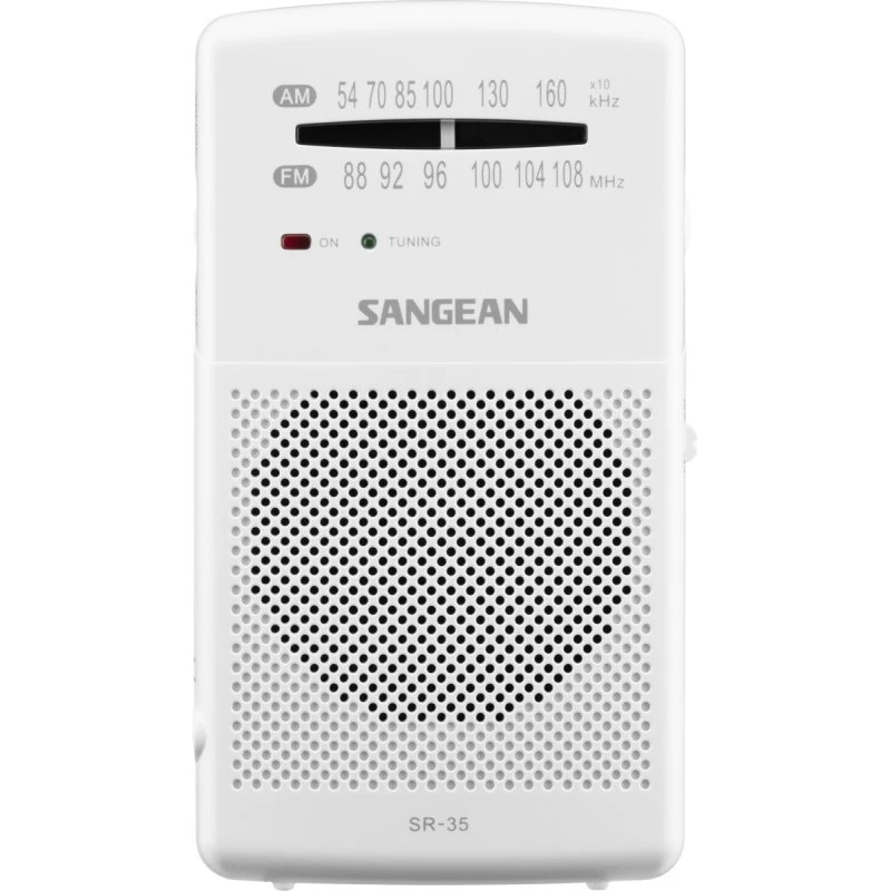 Sangean SR-35 Pocket Radio med indbygget højttaler - Hvid