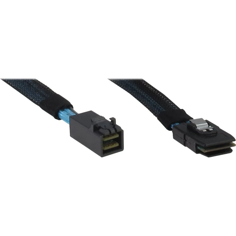 Inter-Tech SAS-kabel SFF-8643 til SFF-8087, 75 cm, Blå/Sort