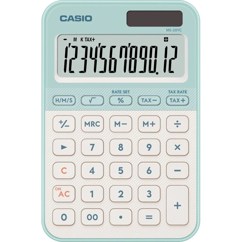 Casio MS-20YC-LG Lommeregner - Lysegrøn