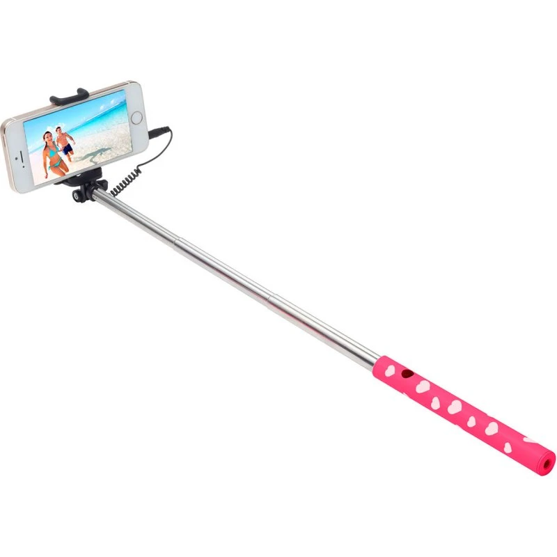 Ultron Selfie Hot Shot Selfie-stang (15-45cm) Pink/Hvid