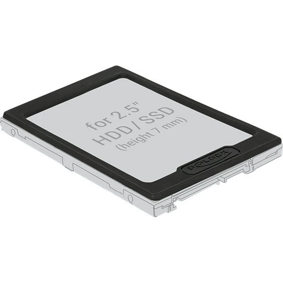 DeLOCK Lagerdrevforlængerramme til 2,5" HDD/SSD, sort