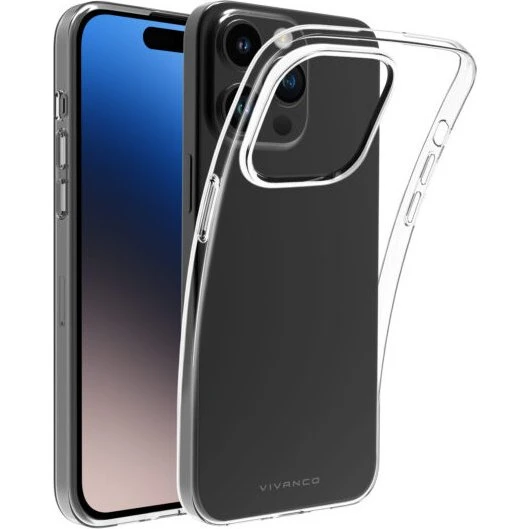 Vivanco Slim TPU Cover til iPhone 15 Pro - Klar