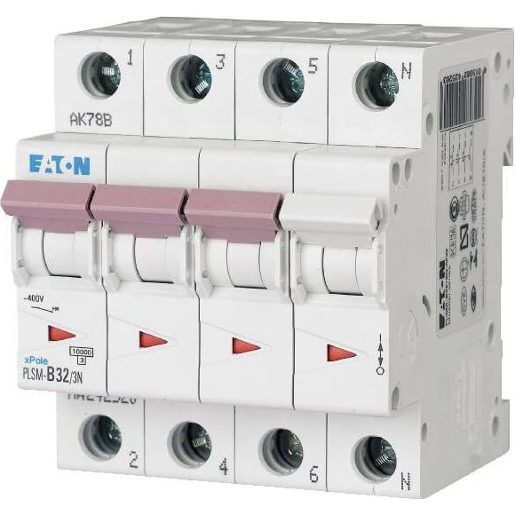 Eaton Automatsikring 32A 3P+N C 4M 6KA