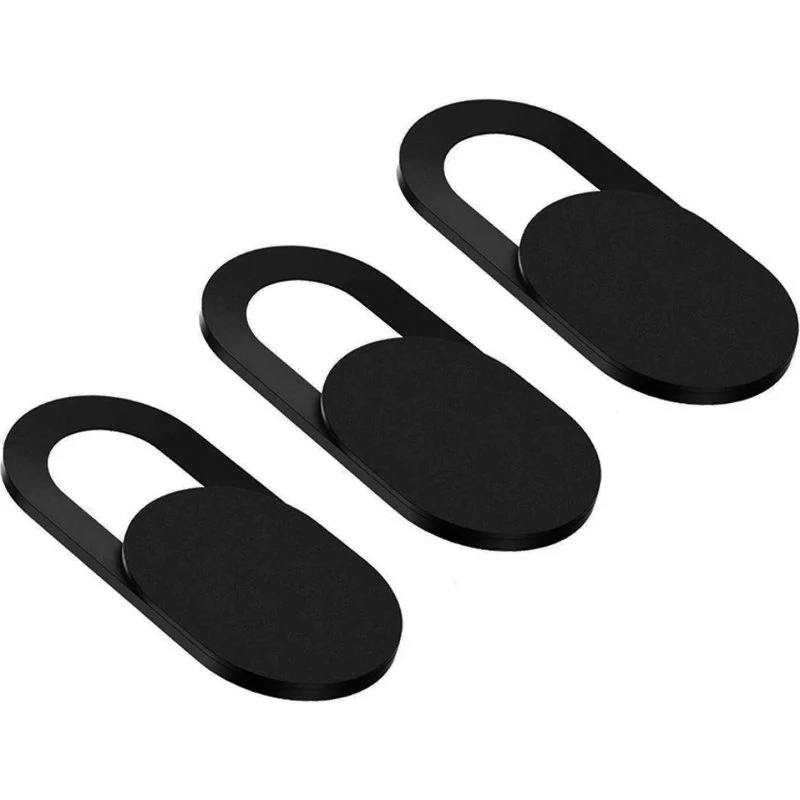 Northio - 3x Webcam Covers med forskydende dækplade, sort