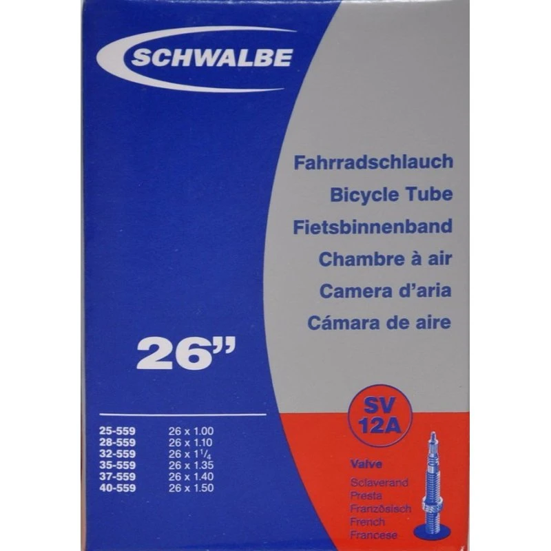 Schwalbe cykelslange 26 x 1,00-1,50 med Racer ventil SV12A