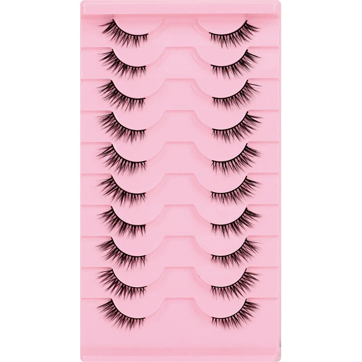 INF Naturlige kunstige øjenvipper 10-par BY09 – sorte