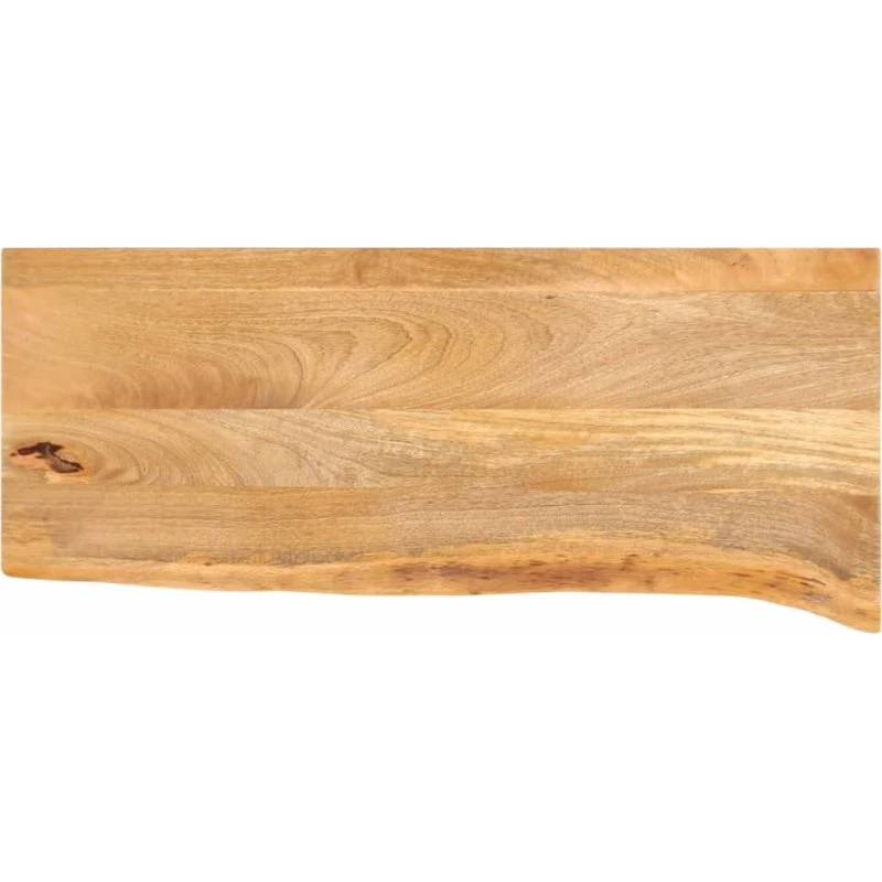 vidaXL bordplade i massivt mangotræ, 90x30x3,8 cm, naturlig kant