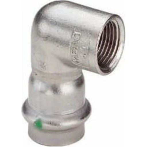 Viega Sanpress Inox rustfri vinkel 15 mm x 1/2" til brugsvand
