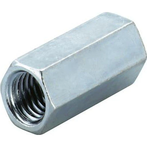 10mm elforzinket forbindelsesmøtrik - M10x30 mm