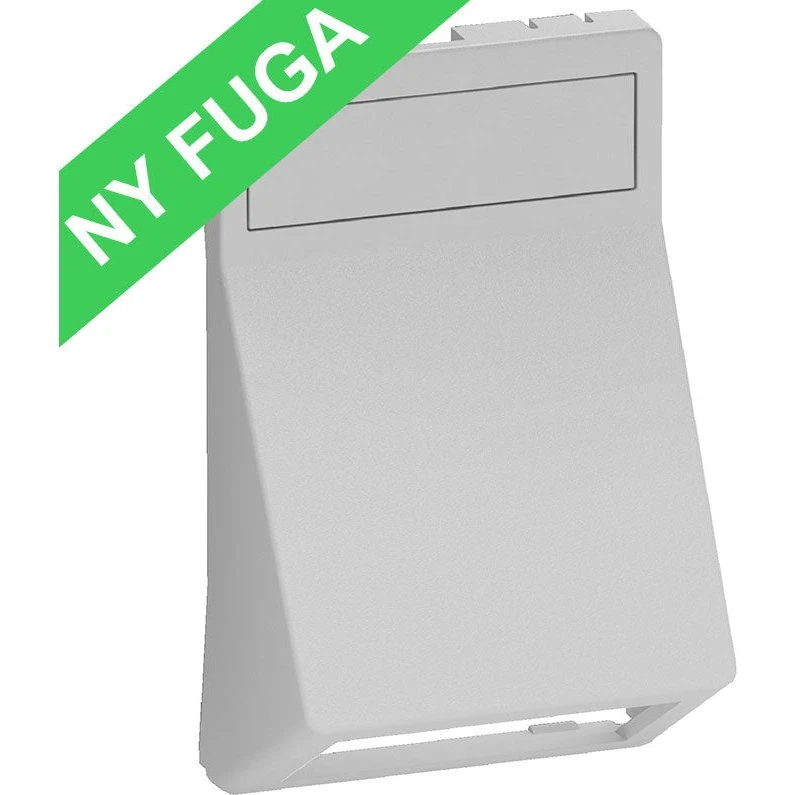 LK Fuga tangent til 2xActassi RJ45 skrå, 1½ modul, lysegrå