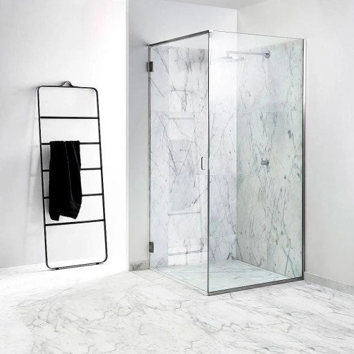 Unidrain GlassLine brusedør, 77,6 cm, klart glas