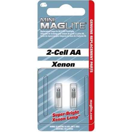 Xenon pæresæt til Mini Maglite - 3V / 0,9W bi-pin (2 stk.)
