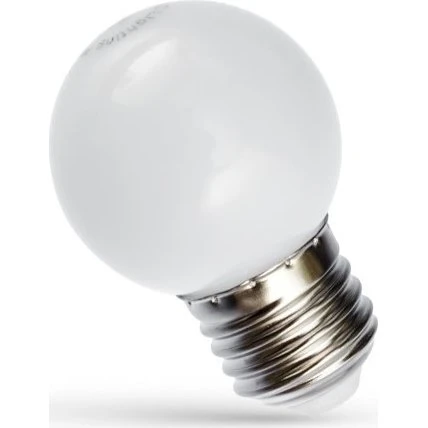 Spectrum 1W LED dekorationspære - Hvid, G45, E27