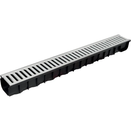 NID Basic Line afløbsrende 100 cm, PP, uden udløb og rist