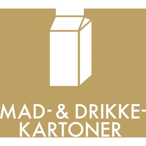 Abena piktogram til mad- og drikkekartoner, selvklæbende, 12x12 cm, brun