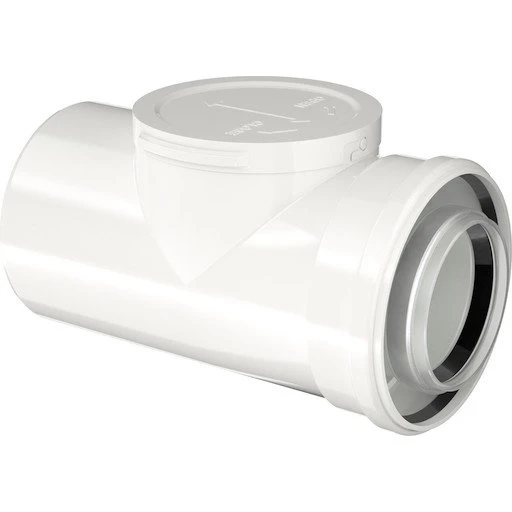 Bosch 80/125 mm balanceret aftræksrør med inspektion