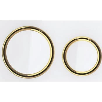 Geberit Sigma 50 Round betjeningsplade, hvidt glas/messing