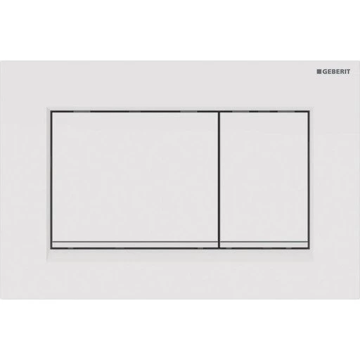 Geberit Sigma 20 Square betjeningsplade, hvid/mat hvid