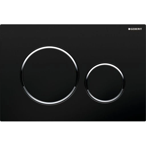 Geberit Sigma 20 Round betjeningsplade, sort/krom