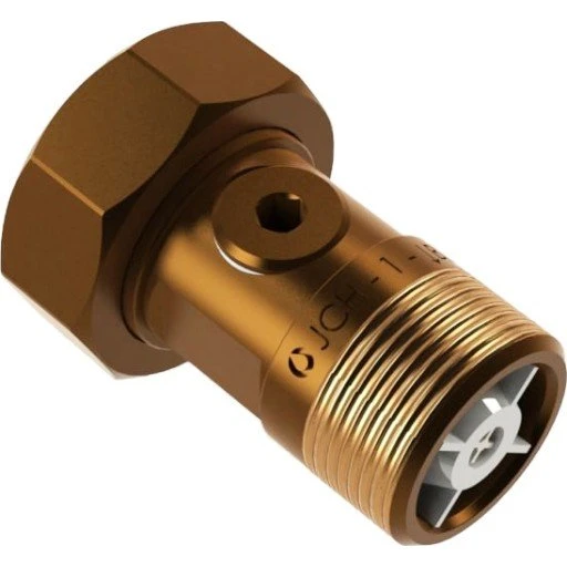 JCH Rødgods 60 mm målerforskruning m/kontraventil 1 1/4"x1"