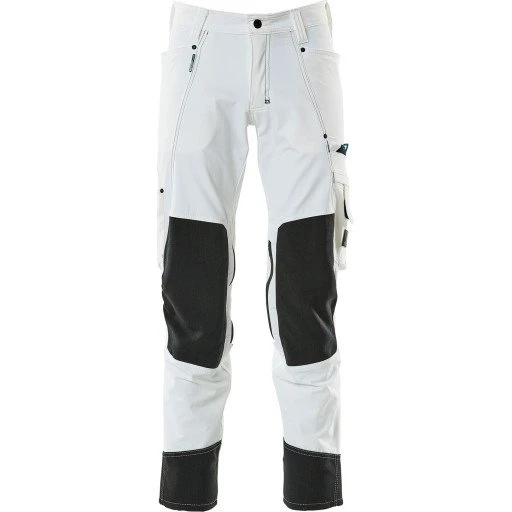 Mascot Advanced arbejdsbukser med stretch, hvid, str. 90C48