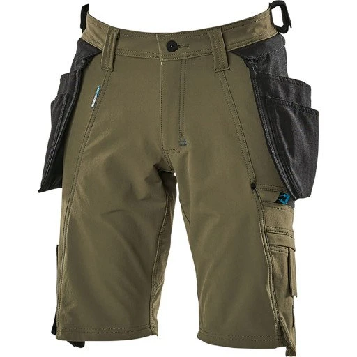 Mascot Advanced håndværkershorts med stretch, grøn, C45