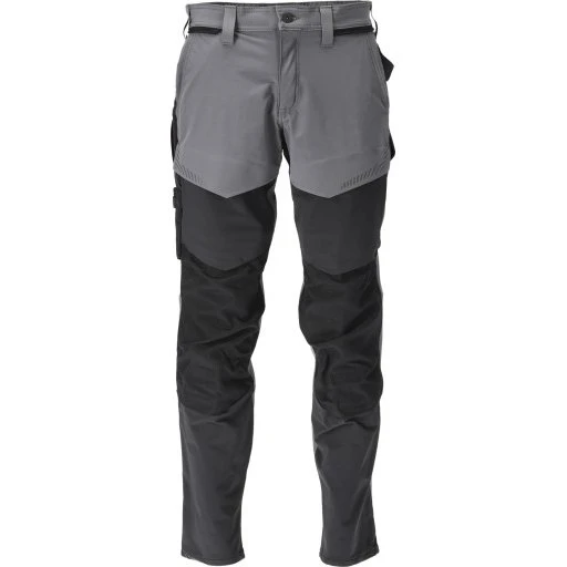 Mascot Customized arbejdsbukser med stretch, lysegrå/sort, str. 90C50