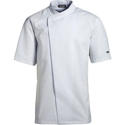Kentaur kokkejakke med korte ærmer, hvid, str. 6XL
