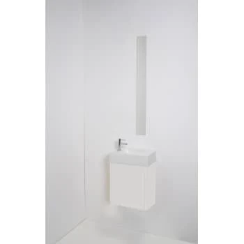 Sanibell Proline håndvask 40x23x10 cm, hanehul venstre, hvid
