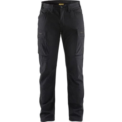 Blåkläder Service Softshell Arbejdsbukser, Sort, Str. D96
