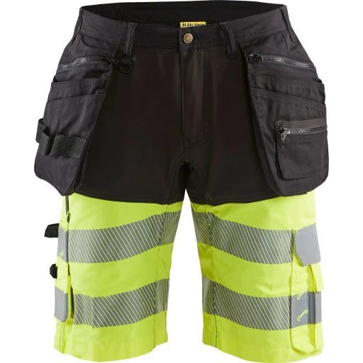 Blåkläder 1596 Håndværkershorts, 4-vejs stretch, sort/hi-vis, C60