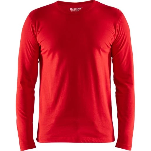 Blåkläder 35001 Langærmet T-shirt, Rød, 2XL