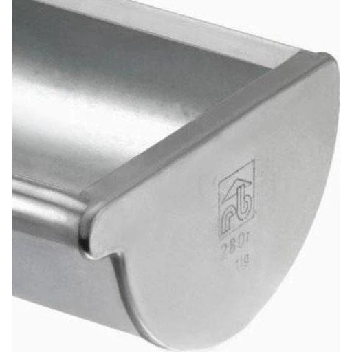 VMzinc endebund nr. 12, 333 mm, højre, til halvrund tagrende, zink